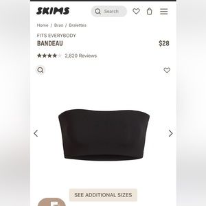 SKIMS FITS EVERYBODY BANDEAU⭐️